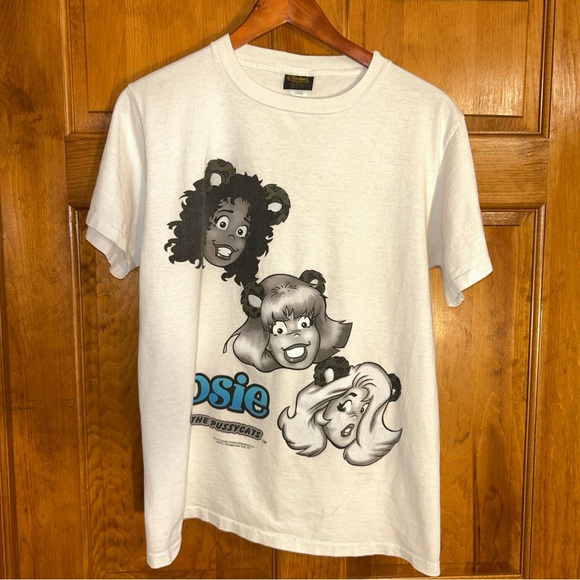 Josie And The Pussycats Vtg Single stitch Archie Comic Graphic T Sz Lg USA